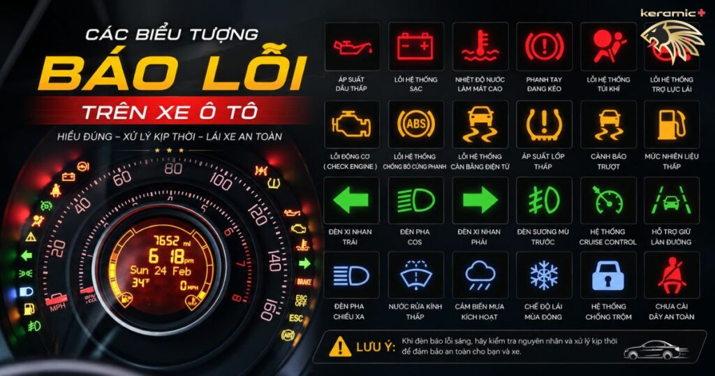 Các biểu tượng báo lỗi trên xe ô tô