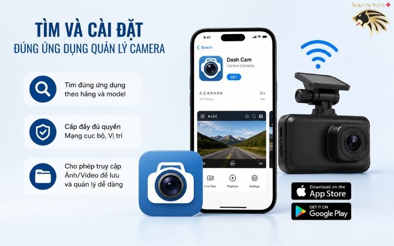 cách kết nối camera hành trình với điện thoại