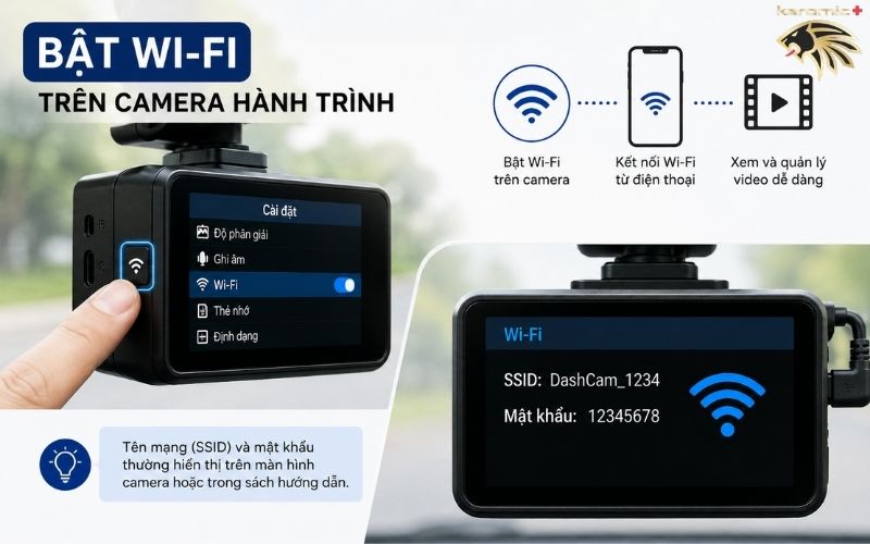 cách kết nối camera hành trình với điện thoại
