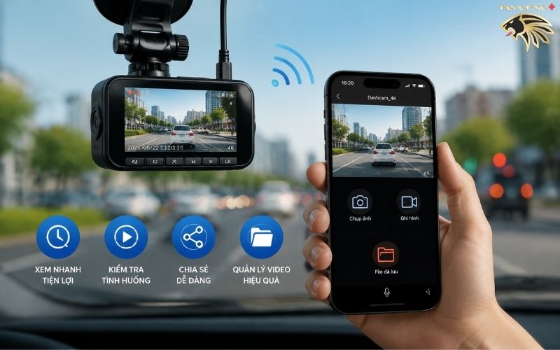 Cách xem camera hành trình trên điện thoại
