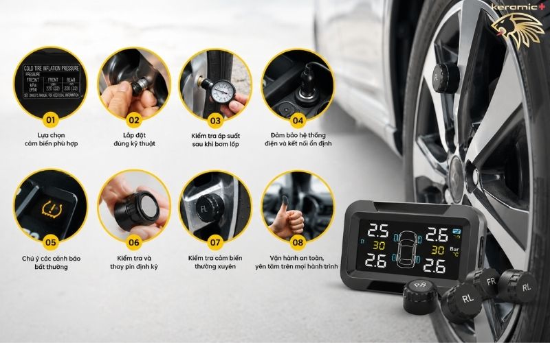 cảm biến áp suất lốp van ngoài