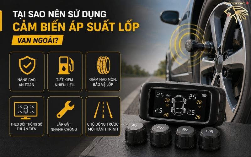 cảm biến áp suất lốp van ngoài