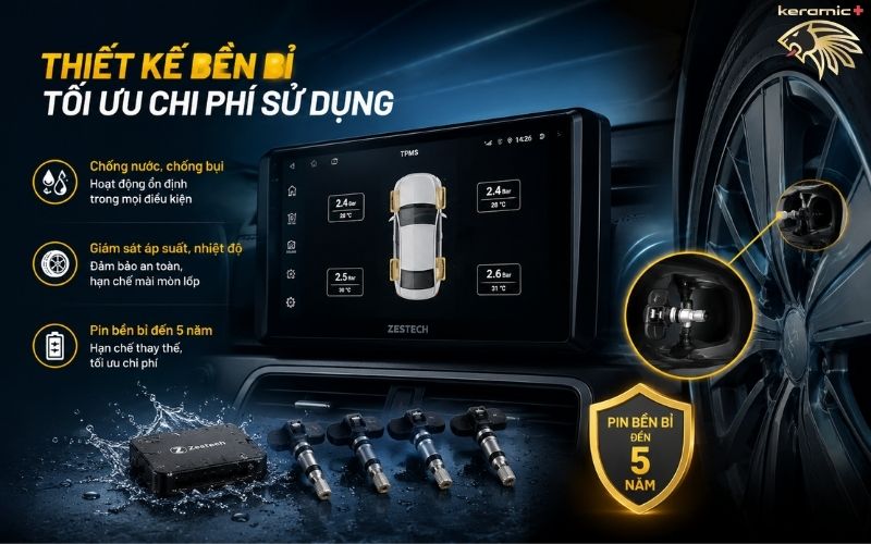 cảm biến áp suất lốp Zestech cảm biến áp suất lốp Zestech