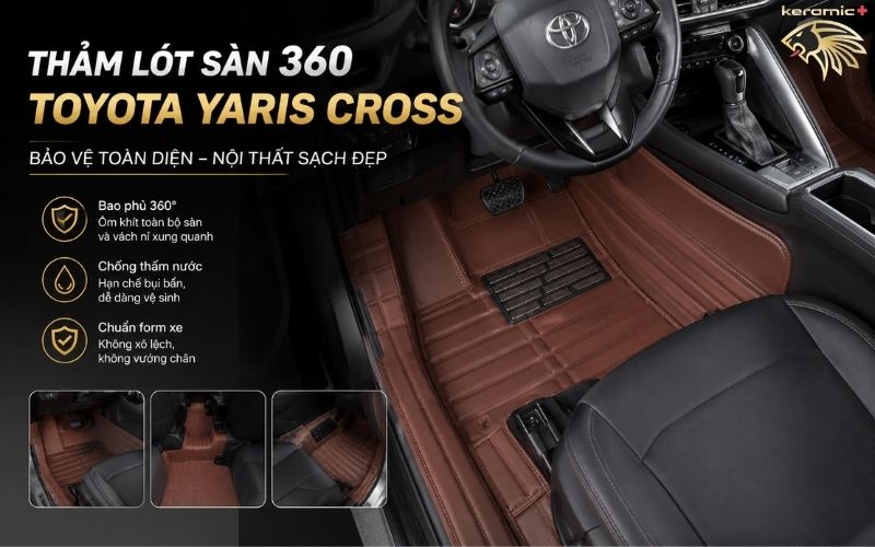 Thảm lót sàn 360 Toyota Yaris Cross Thảm lót sàn 360 Toyota Yaris Cross