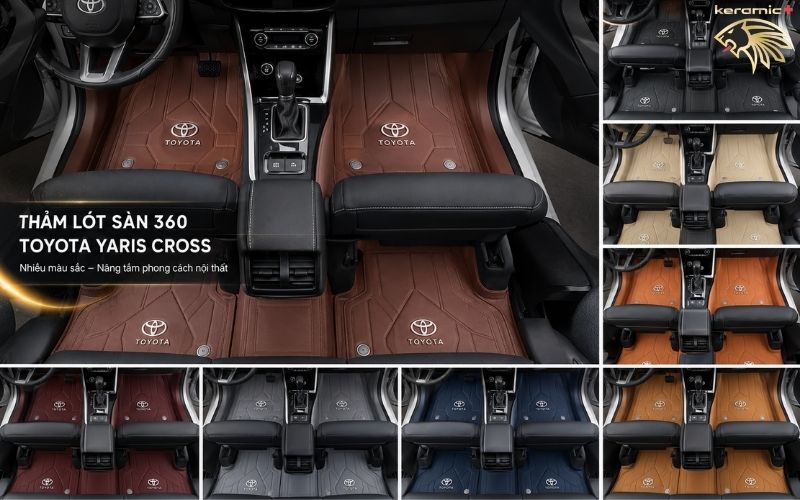 Thảm lót sàn 360 Toyota Yaris Cross Thảm lót sàn 360 Toyota Yaris Cross