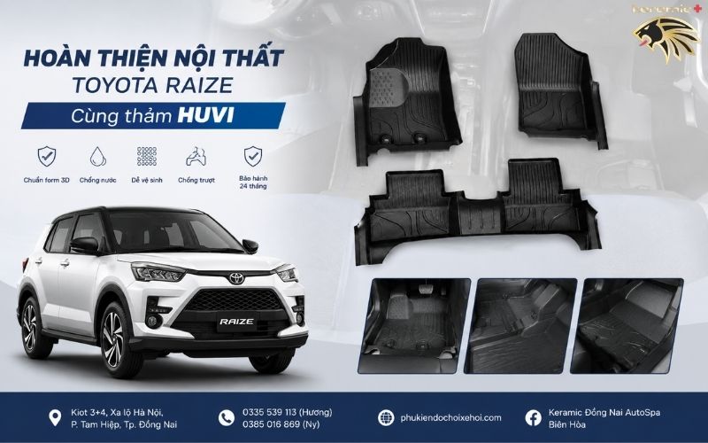 Thảm Lót Sàn Toyota Raize Thảm Lót Sàn Toyota Raize