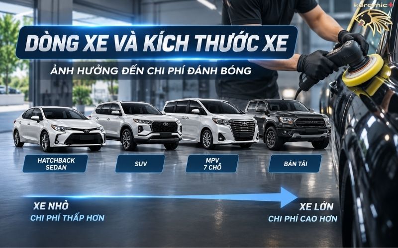 Đánh bóng xe ô tô giá bao nhiêu