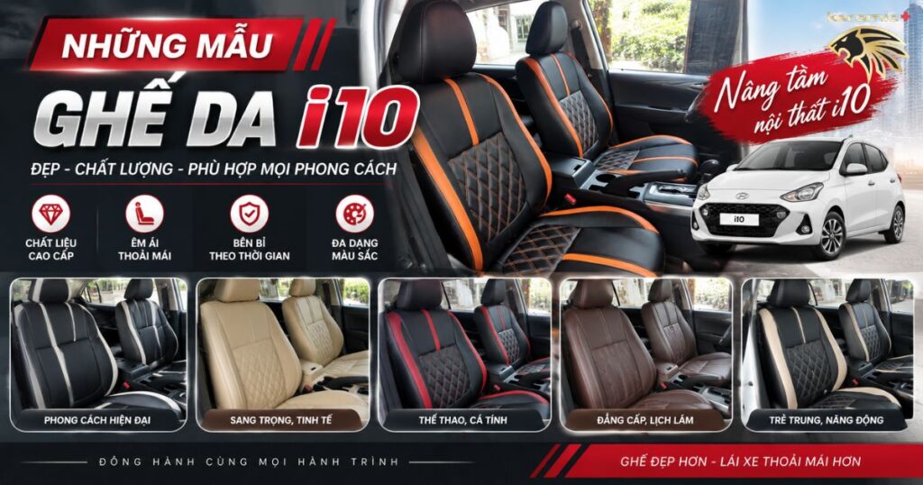 mẫu ghế da i10 đẹp