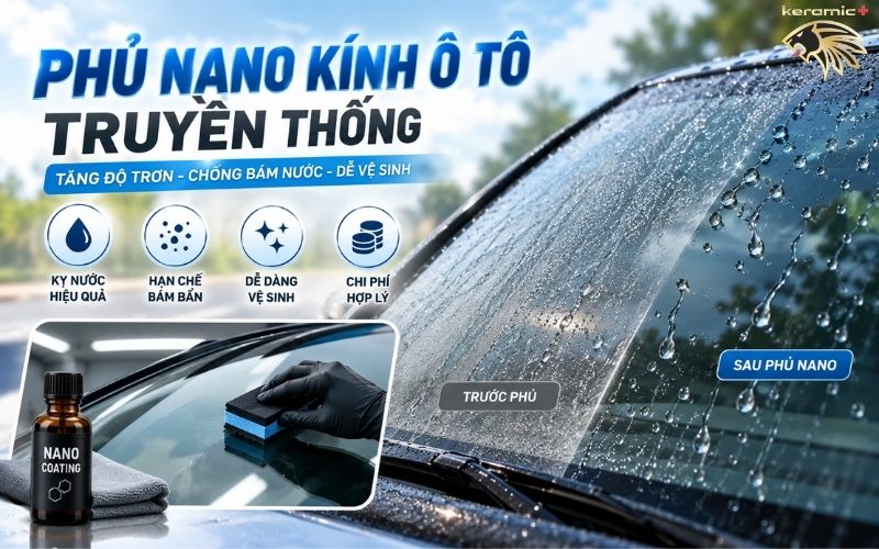 phủ nano kính xe ô tô