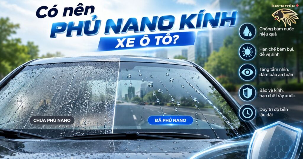 phủ nano kính xe ô tô