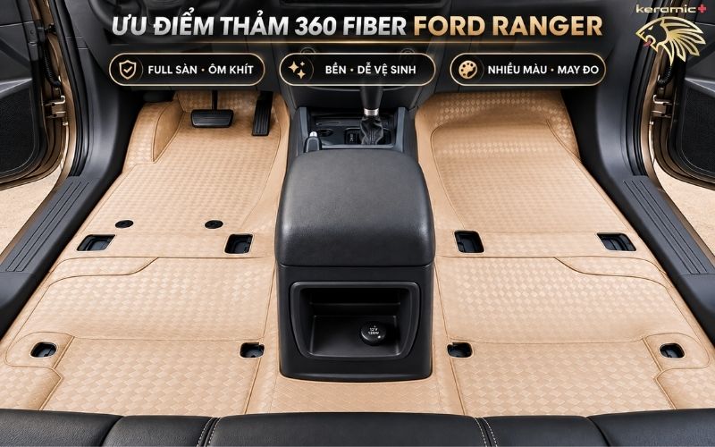 Thảm lót sàn 360 Fiber Ford Ranger