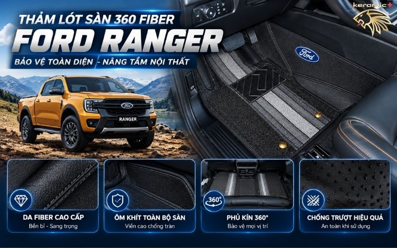 Thảm lót sàn 360 Fiber Ford Ranger