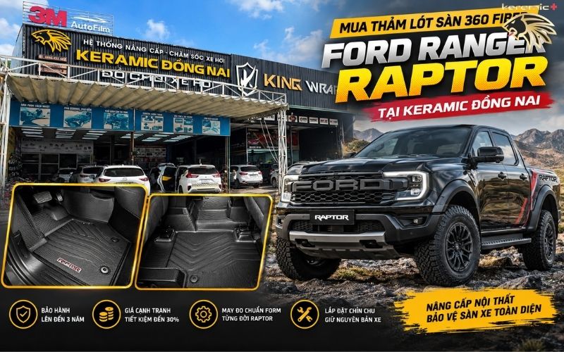 Thảm lót sàn 360 Fiber Ford Ranger Raptor