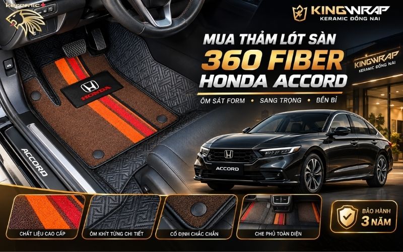 Thảm lót sàn 360 Fiber Honda Accord