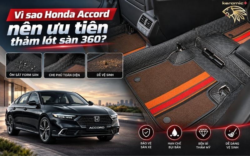 Thảm lót sàn 360 Fiber Honda Accord