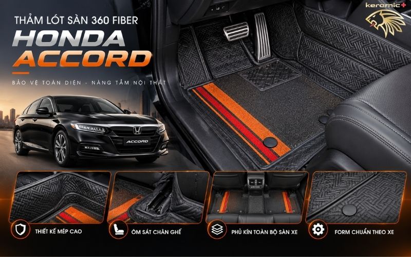 Thảm lót sàn 360 Fiber Honda Accord
