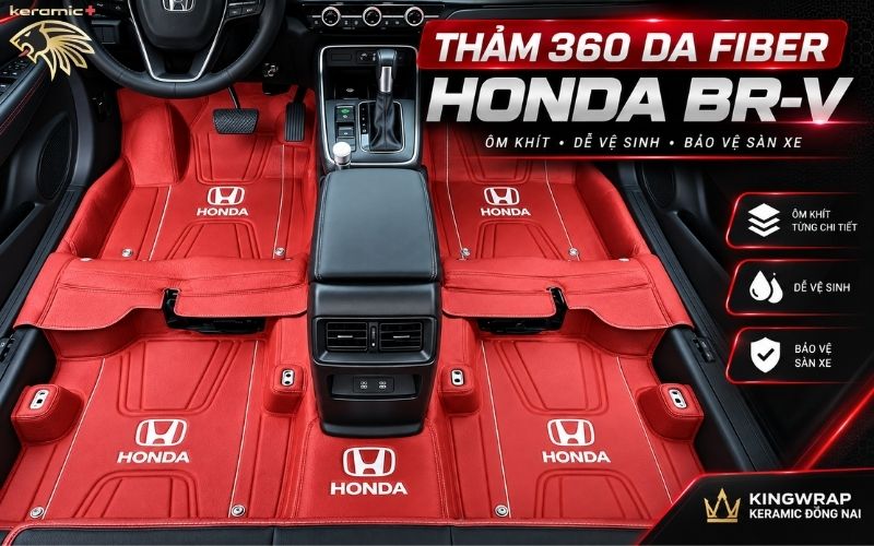 Thảm lót sàn 360 Fiber Honda BRV Thảm lót sàn 360 Fiber Honda BRV