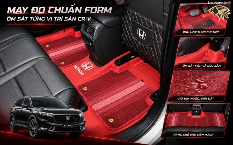 Thảm lót sàn 360 Fiber Honda CRV Thảm lót sàn 360 Fiber Honda CRV