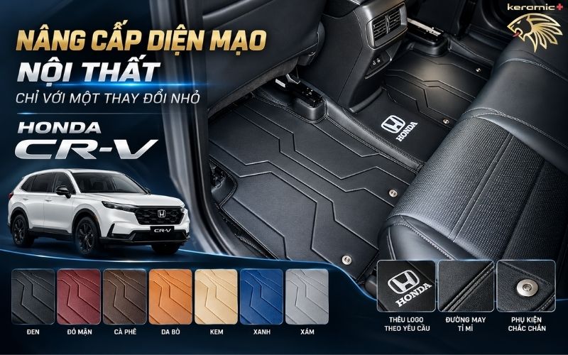Thảm lót sàn 360 Fiber Honda CRV Thảm lót sàn 360 Fiber Honda CRV