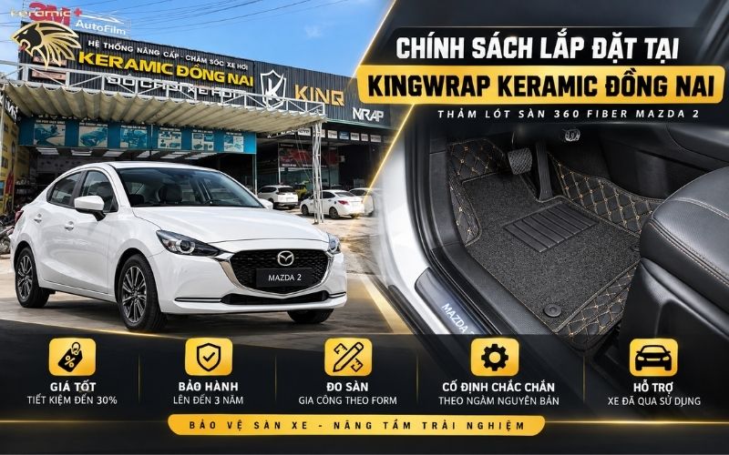 Thảm lót sàn 360 Fiber Mazda 2