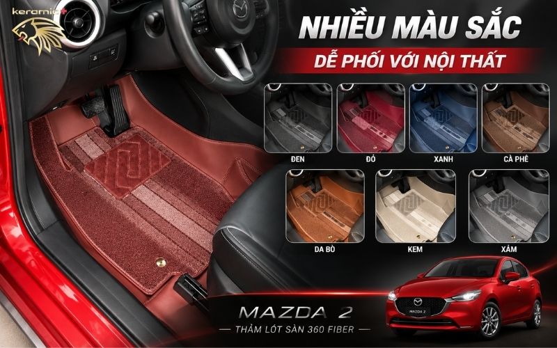 Thảm lót sàn 360 Fiber Mazda 2