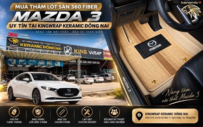Thảm lót sàn 360 Fiber Mazda 3