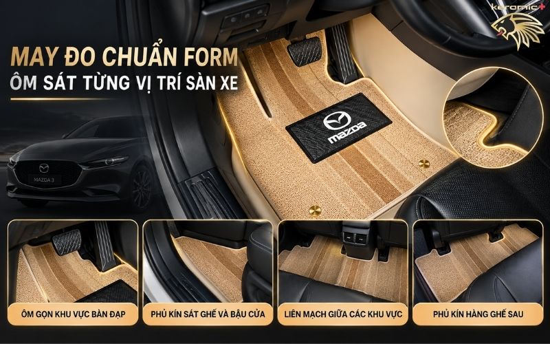 Thảm lót sàn 360 Fiber Mazda 3