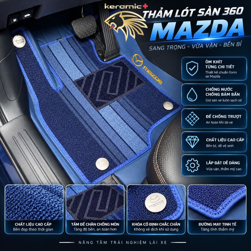 Thảm lót sàn 360 Fiber Mazda CX8