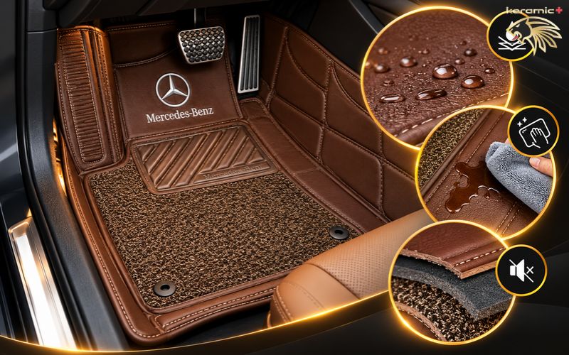 Thảm lót sàn 360 Fiber Mercedes E200-300 Thảm lót sàn 360 Fiber Mercedes E200-300