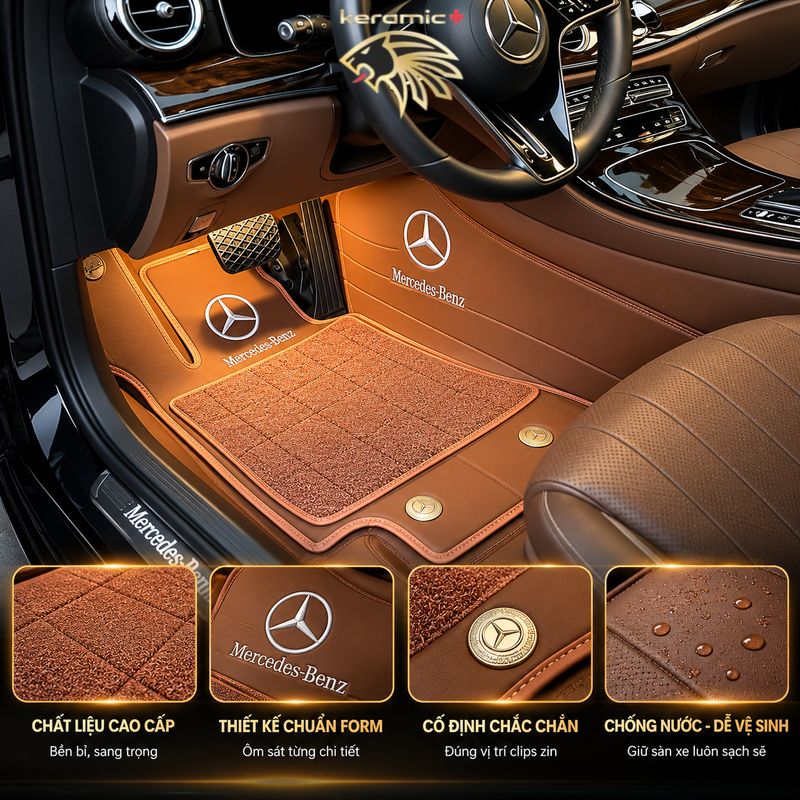 Thảm lót sàn 360 Fiber Mercedes E200-300