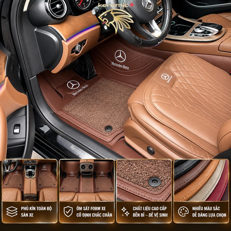 Thảm lót sàn 360 Fiber Mercedes E200-300