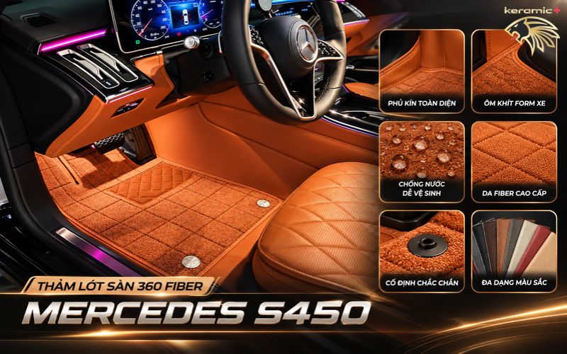 Thảm lót sàn 360 Fiber Mercedes S450