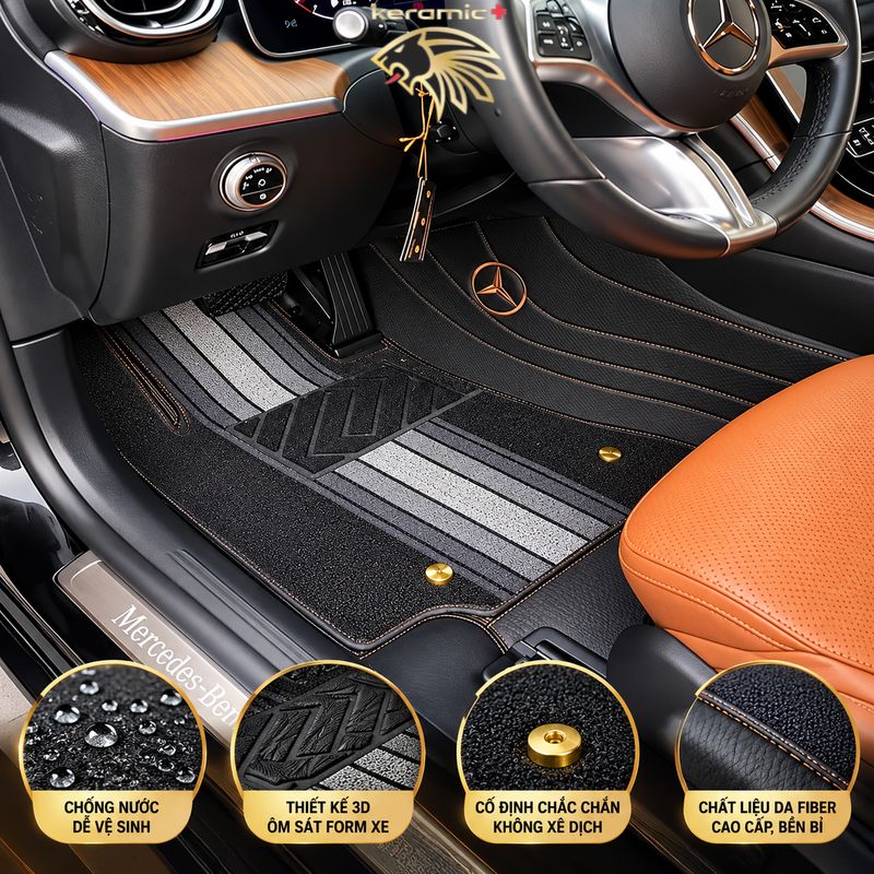 Thảm lót sàn 360 Fiber xe Mercedes C200-300-250
