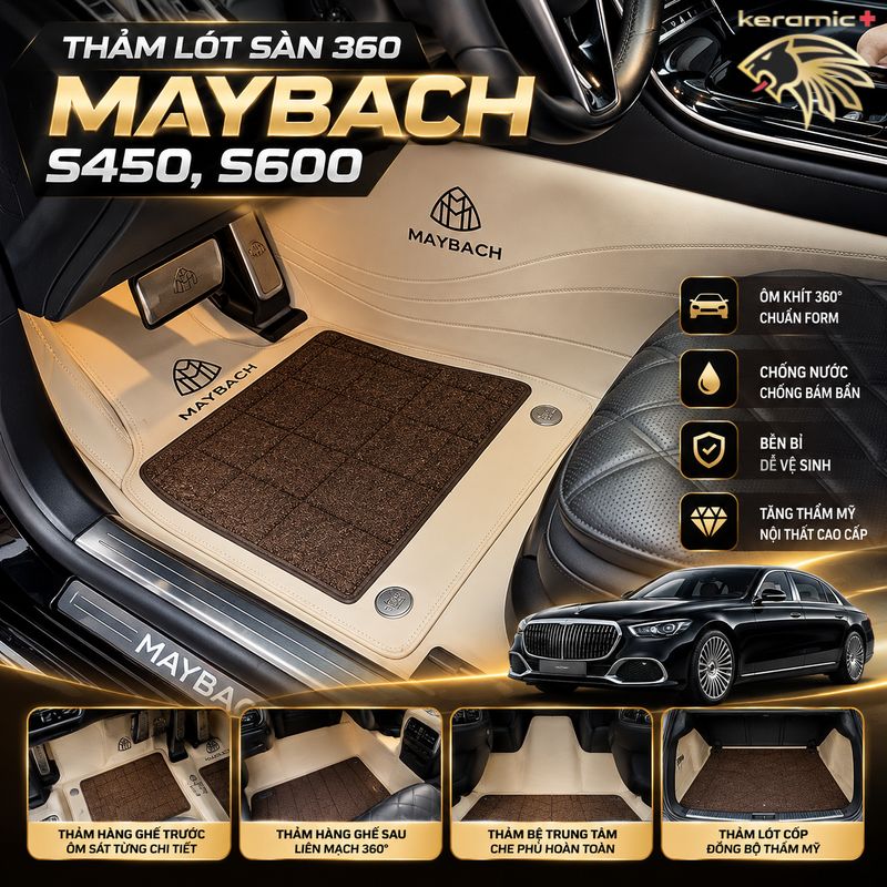 Thảm lót sàn 360 Maybach S450, S600