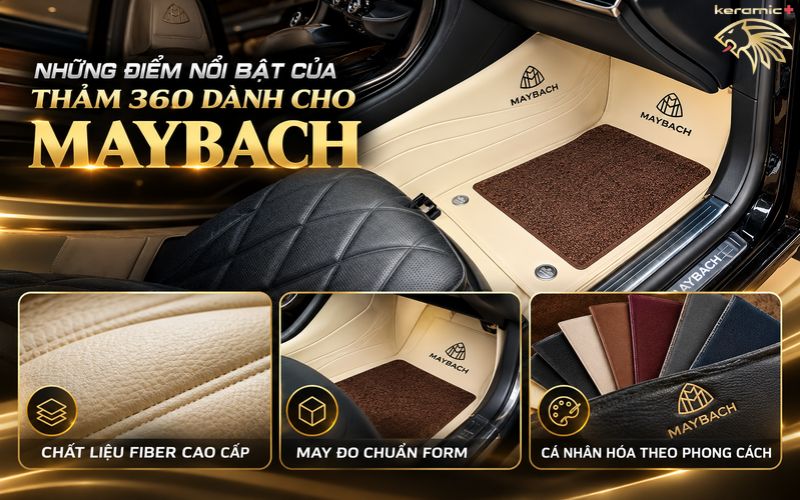 Thảm lót sàn 360 Maybach S450, S600 Thảm lót sàn 360 Maybach S450, S600