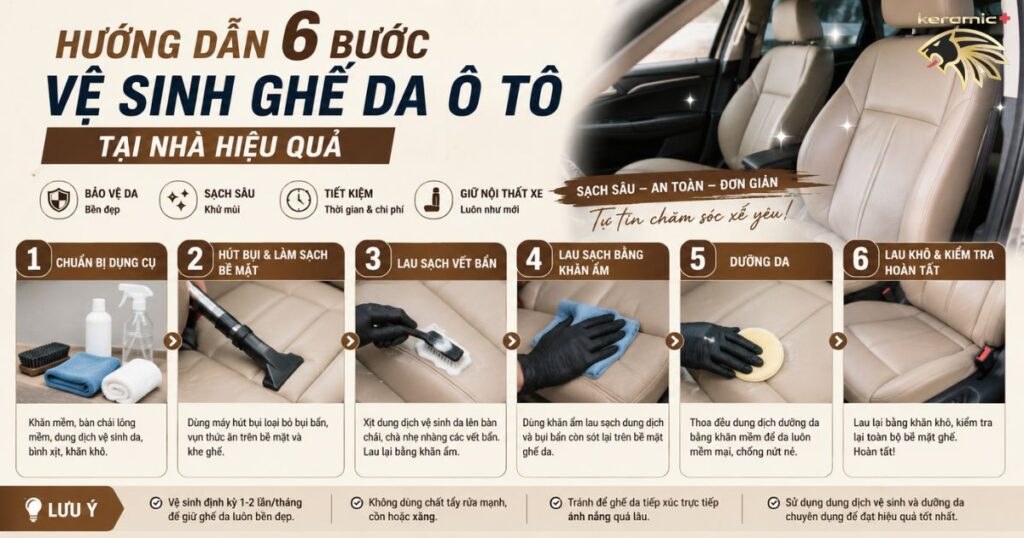 vệ sinh ghế da ô tô
