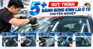 đánh bóng kính lái ô tô