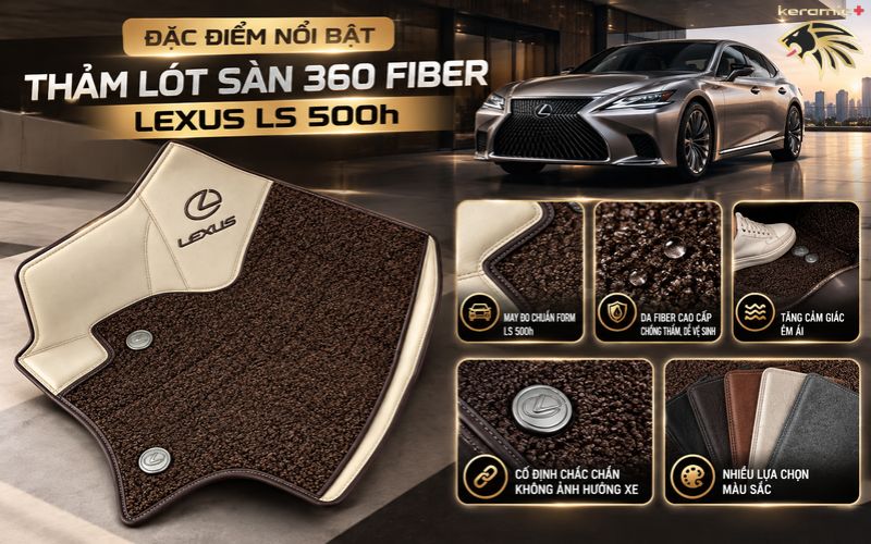 Thảm lót sàn 360 Lexus LS 500h Thảm lót sàn 360 Lexus LS 500h